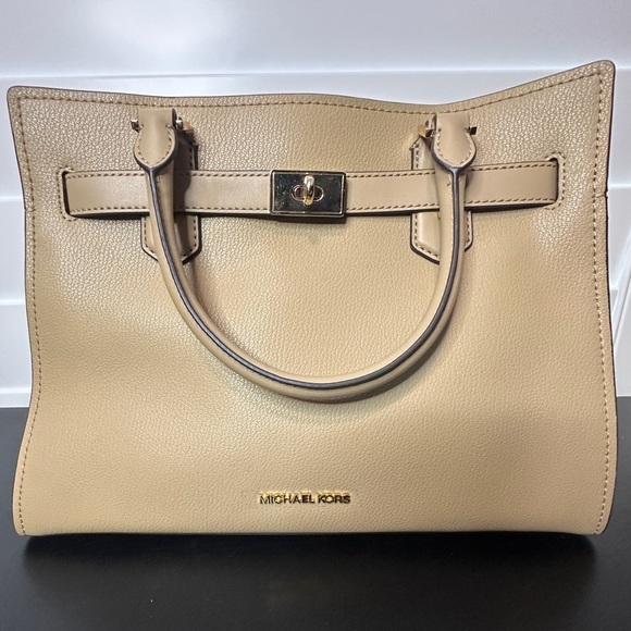 Micheal Kors | Hamilton Medium Top Zip Satchel Crossbody Pebbled Leather - Picture 3 of 8